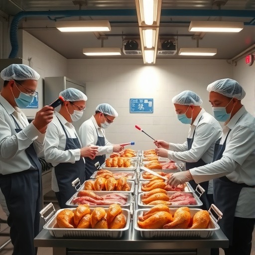 安阳市滑县市场监管局开展烧鸡生产企业食品安全专项整治行动(图1)